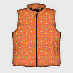 Мужской жилет Разноцветное конфетти на оранжевом - паттерн