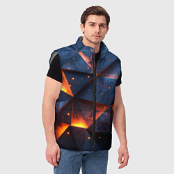Мужской жилет Геометрический рендер с эффектом свечения, цвет: 3D-светло-серый — фото 2