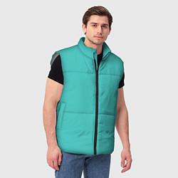 Мужской жилет Эмоция зависть - бирюзовый, цвет: 3D-светло-серый — фото 2