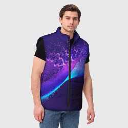 Мужской жилет Неоновые краски всплеск, цвет: 3D-черный — фото 2