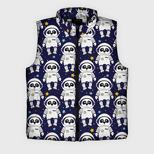 Мужской жилет Панда в космосе / 3D-Черный – фото 1