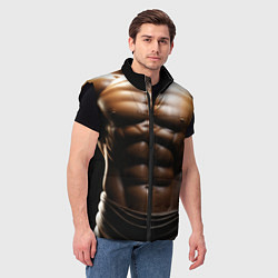 Мужской жилет Мужской торс в халате, цвет: 3D-черный — фото 2