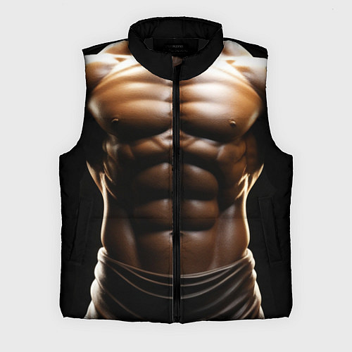 Мужской жилет Мужской торс в халате / 3D-Черный – фото 1
