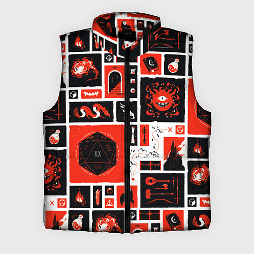 Мужской жилет Dungeons and dragons pattern / 3D-Черный – фото 1