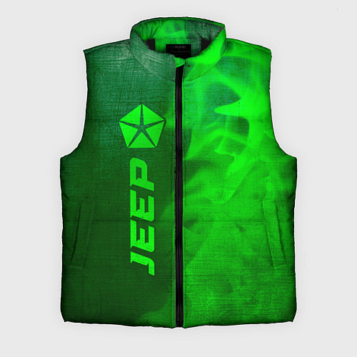 Мужской жилет Jeep - green gradient по-вертикали / 3D-Черный – фото 1