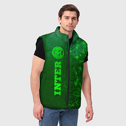 Мужской жилет Inter - green gradient по-вертикали, цвет: 3D-черный — фото 2