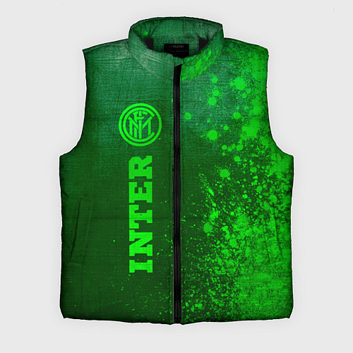 Мужской жилет Inter - green gradient по-вертикали / 3D-Черный – фото 1