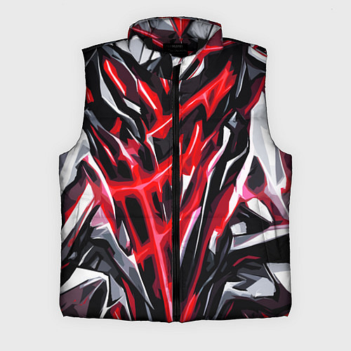 Мужской жилет Красная энергетическая абстракция / 3D-Черный – фото 1