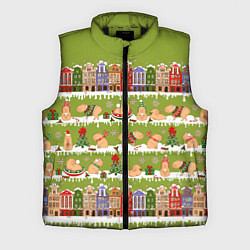 Мужской жилет Много капибар семьей на Новый год и Рождество