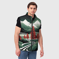 Мужской жилет Дорога на природу, цвет: 3D-черный — фото 2