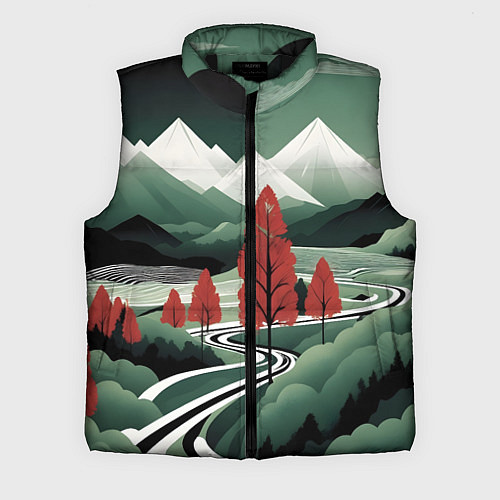 Мужской жилет Дорога на природу / 3D-Черный – фото 1