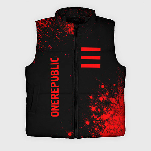 Мужской жилет OneRepublic - red gradient вертикально / 3D-Черный – фото 1