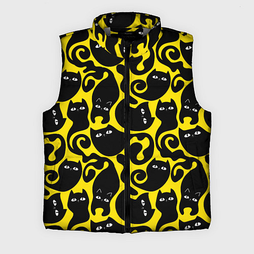 Мужской жилет Кошачий паттерн / 3D-Светло-серый – фото 1
