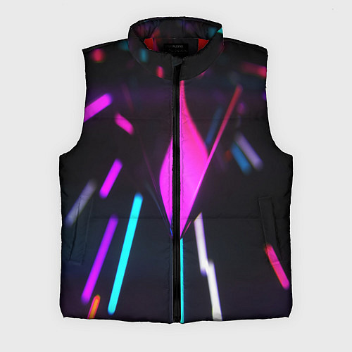 Мужской жилет Оптические лучи неон / 3D-Красный – фото 1