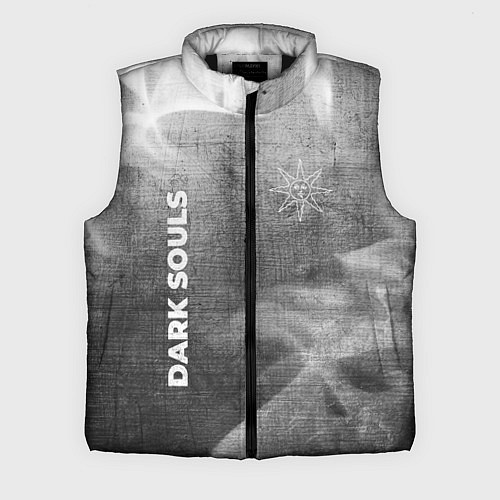 Мужской жилет Dark Souls - grey gradient вертикально / 3D-Черный – фото 1