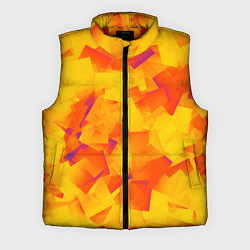 Мужской жилет Желтый калейдоскоп, цвет: 3D-красный