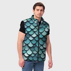 Мужской жилет Чешуя, цвет: 3D-черный — фото 2