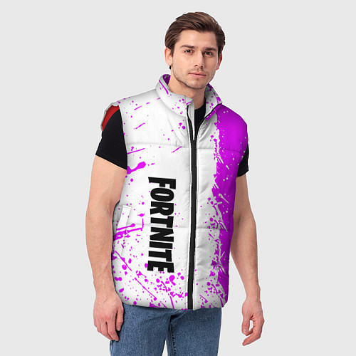 Мужской жилет Fortnite pink color / 3D-Красный – фото 3
