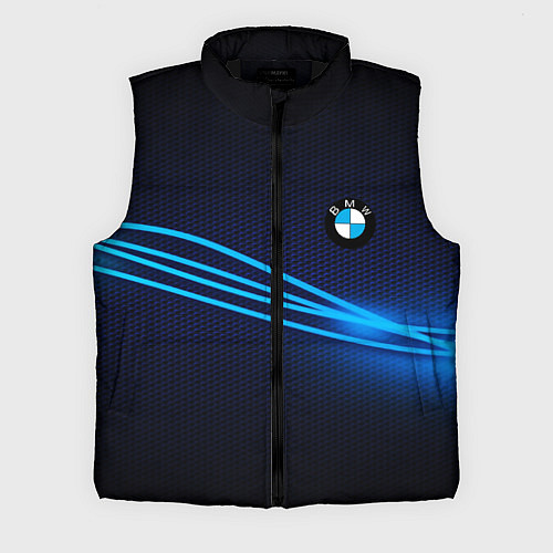 Мужской жилет BMW line blue / 3D-Черный – фото 1