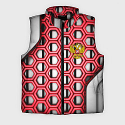 Мужской жилет Россия герб сетка метала