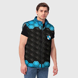 Мужской жилет BMW carbon auto, цвет: 3D-светло-серый — фото 2