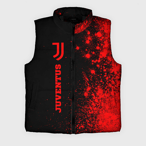 Мужской жилет Juventus - red gradient по-вертикали / 3D-Черный – фото 1