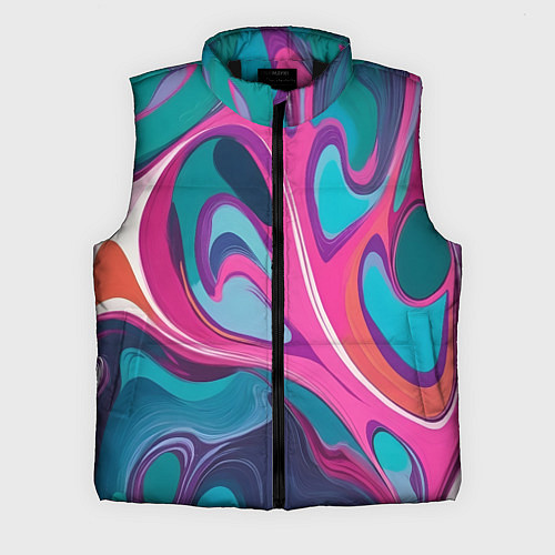 Мужской жилет Эбру краска / 3D-Черный – фото 1