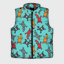 Мужской жилет Цветные котики паттерн