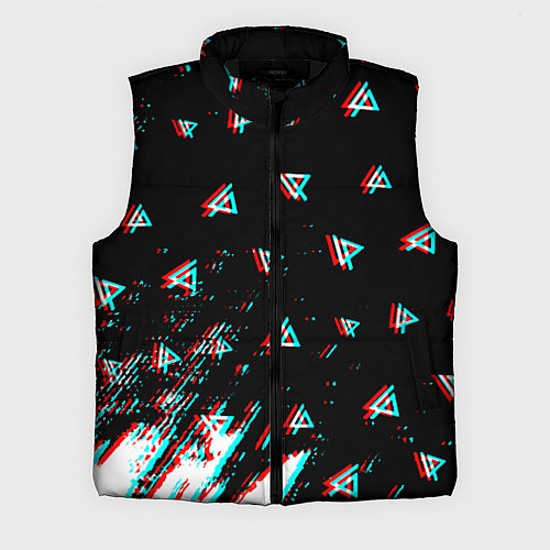 Мужской жилет Linkin park glitch patern / 3D-Черный – фото 1