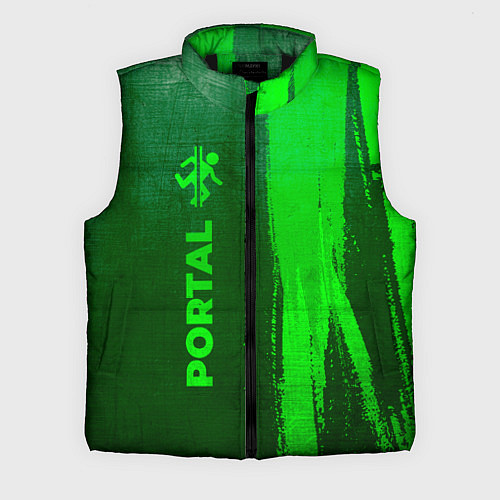 Мужской жилет Portal - green gradient по-вертикали / 3D-Черный – фото 1