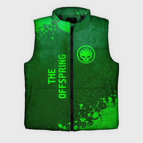 Мужской жилет The Offspring - green gradient вертикально / 3D-Черный – фото 1