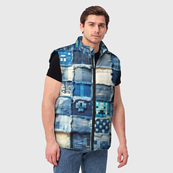 Мужской жилет Пэчворк из Minecraft, цвет: 3D-черный — фото 2