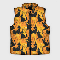 Мужской жилет Кошки в шляпах - паттерн, цвет: 3D-светло-серый