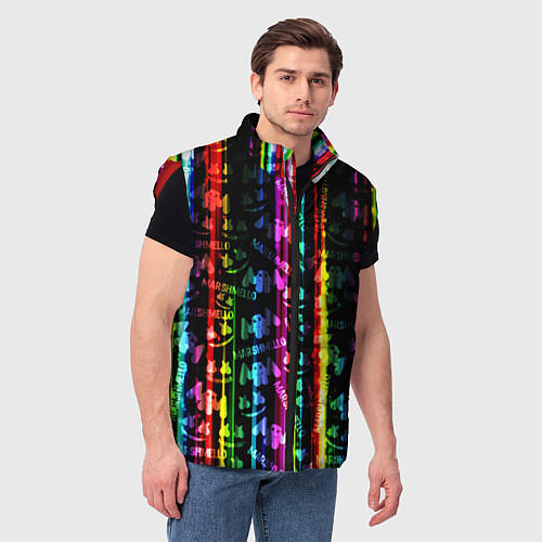 Мужской жилет Marshmello градиент / 3D-Красный – фото 3