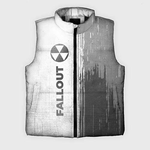 Мужской жилет Fallout - white gradient по-вертикали / 3D-Черный – фото 1