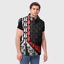 Мужской жилет Marshmello pattern, цвет: 3D-светло-серый — фото 2