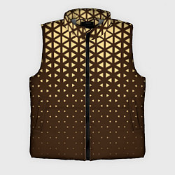 Мужской жилет Геометрический градиент - шоколад-латте, цвет: 3D-светло-серый