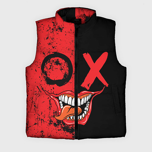 Мужской жилет Злобный смайлик с языком / 3D-Черный – фото 1