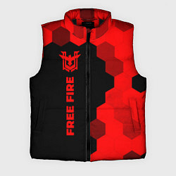 Мужской жилет Free Fire - red gradient по-вертикали, цвет: 3D-черный