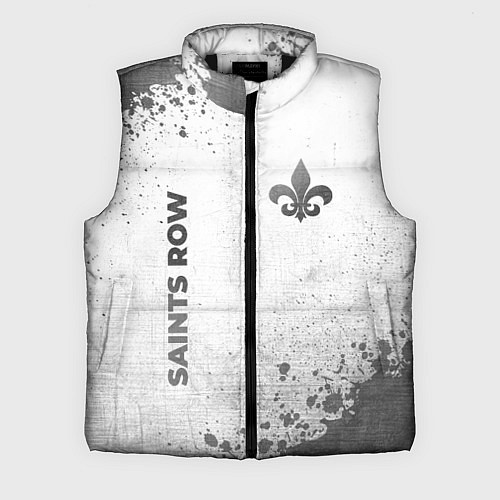 Мужской жилет Saints Row - white gradient вертикально / 3D-Черный – фото 1