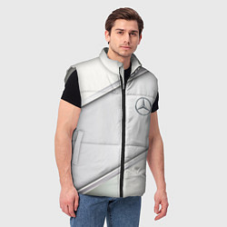Мужской жилет Mercedes benz metalic collection, цвет: 3D-светло-серый — фото 2