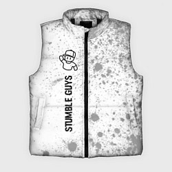 Мужской жилет Stumble Guys glitch на светлом фоне по-вертикали, цвет: 3D-черный