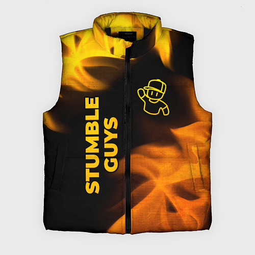 Мужской жилет Stumble Guys - gold gradient вертикально / 3D-Черный – фото 1