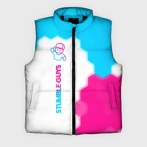 Мужской жилет Stumble Guys neon gradient style по-вертикали / 3D-Черный – фото 1
