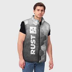 Мужской жилет Rust - grey gradient по-вертикали, цвет: 3D-черный — фото 2