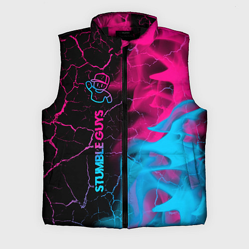 Мужской жилет Stumble Guys - neon gradient по-вертикали / 3D-Черный – фото 1
