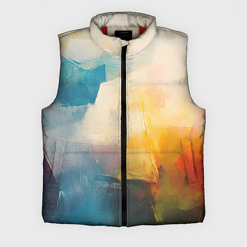 Мужской жилет Живопись мазками / 3D-Красный – фото 1