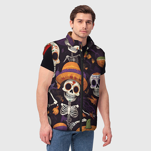 Мужской жилет Страшилки хэллоуин / 3D-Красный – фото 3