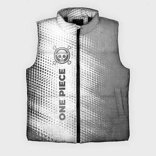 Мужской жилет One Piece - white gradient по-вертикали / 3D-Черный – фото 1