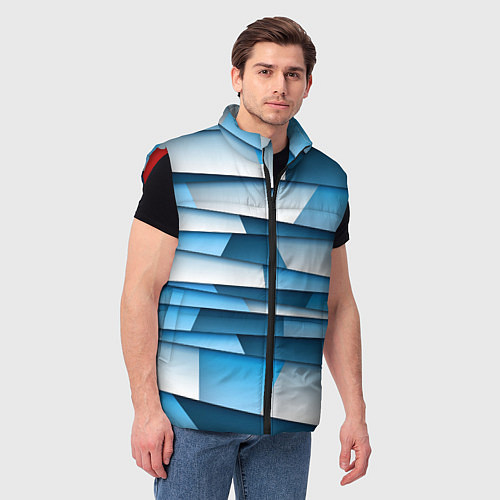 Мужской жилет Geometry line / 3D-Красный – фото 3